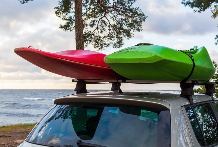 how to transport a kayak on a small car featured