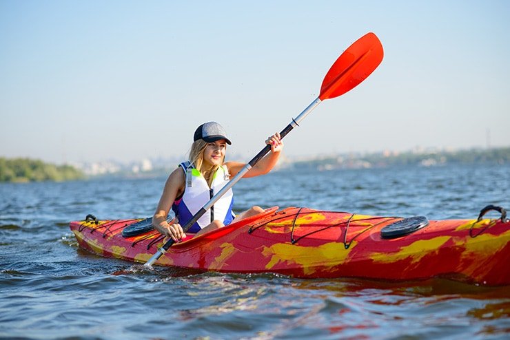kayaking woman